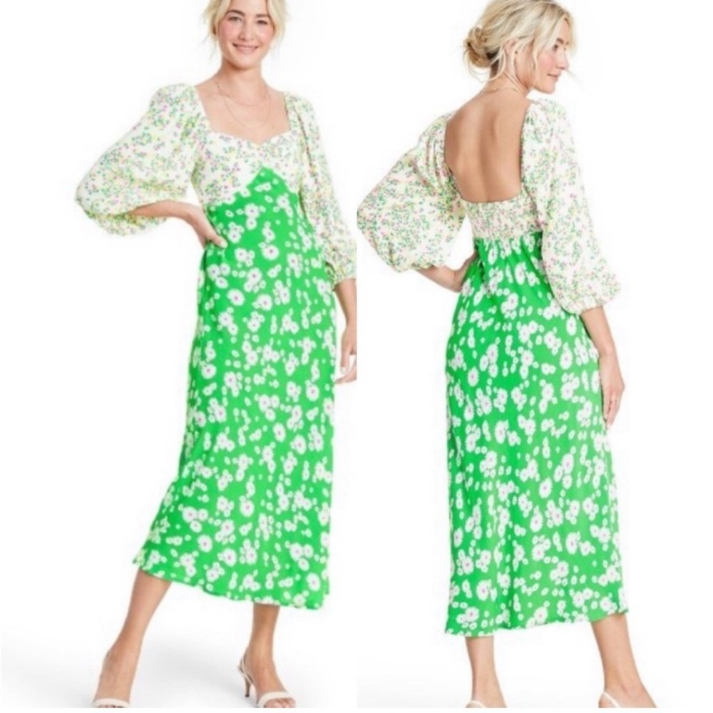 RIXO Daisy Long Sleeve Swing Dress, NWT, Size 6 - Picture 1 of 7